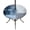 Navy Blue, variant on Round Outdoor Tablecloth with Umbrella Hole and Zipper, Grey Tablecloth with Elastic Waterproof, Modern Oil Painted Art Abstract Geometric Patio Table Covers for 31" - 35" Picnic Pool Tables