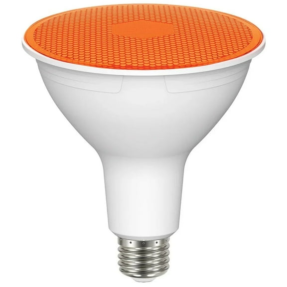 11.5 Watt PAR38 LED - Amber - 90 degree Beam Angle - Medium base - 120 Volt -  6 Pack