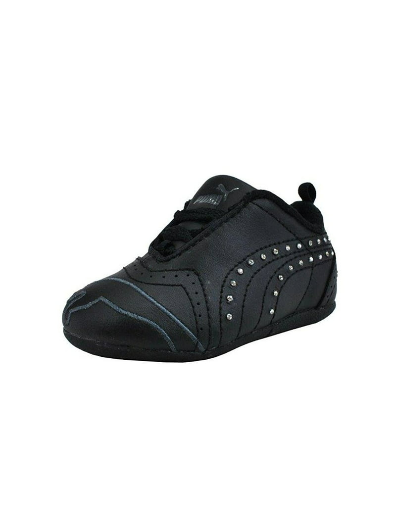 patrulla Muslo su Puma Shoes Sela Diamond Rhinestone Infant Toddler Girls Black Sneakers -  Walmart.com