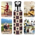 thumbnail image 7 of Yayeee 20oz Insulated Water Bottle Double Wall Stainless Steel with Flip Straw Lid, Checkered Stars Pattern, 7 of 7