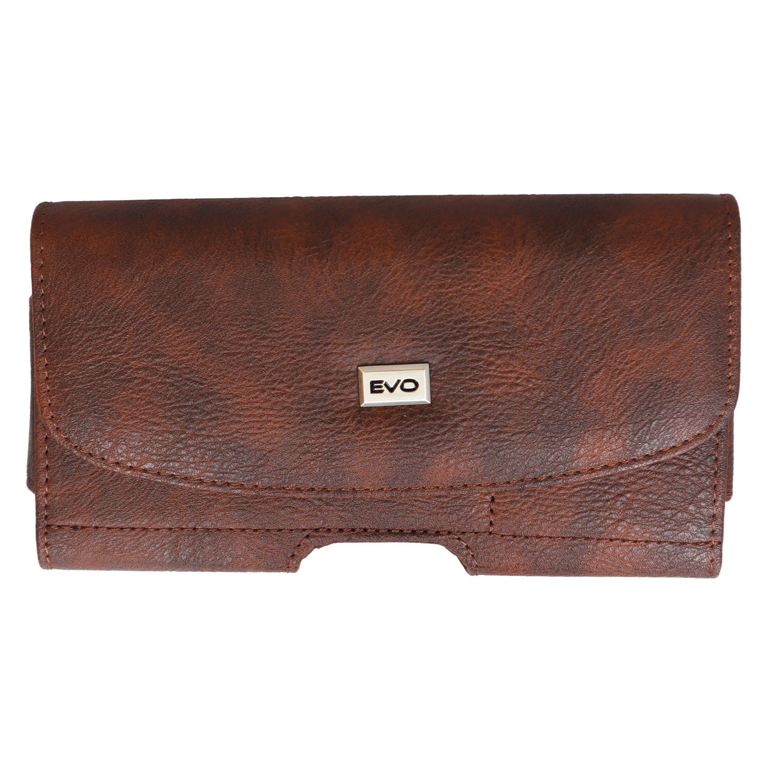 Cute EVO 7.2" Horizontal Nylon Pouch with Card Holder - Brown