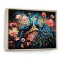 thumbnail image 2 of Designart "Peacock Ensemble Blue Coral Indian Art II" Indian Art Floater Framed Wall Decor, 2 of 7