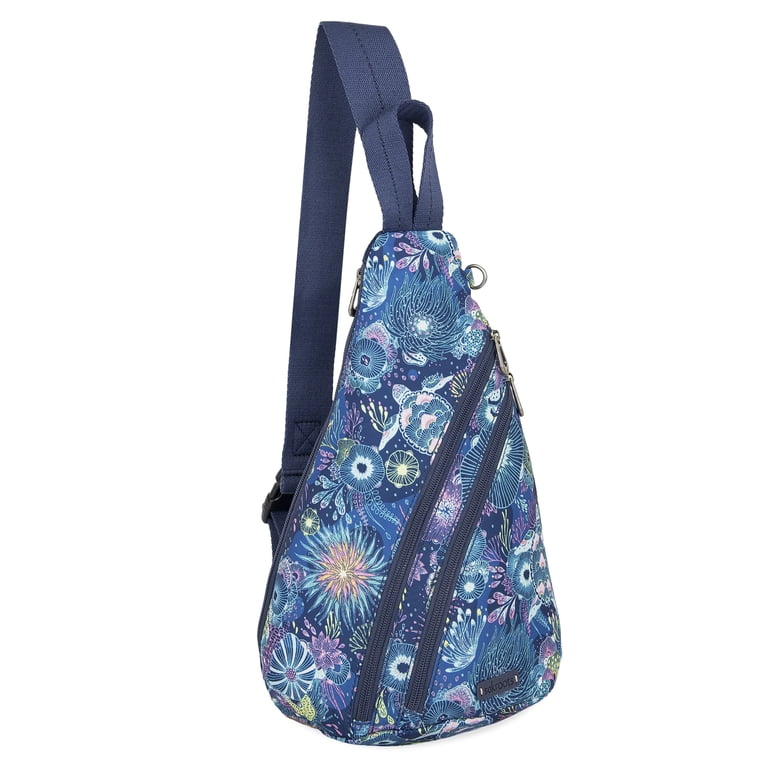 Sakroots Women\'s Go Sling Backpack in Nylon Eco Twill, Midnight Seascape Women main image 4