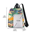 thumbnail image 3 of FORMRS Women's Travel Backpack Purse Anti-Theft Hidden Pockets Casual Shoulder Bag, Beige Floral Wave, 3 of 7