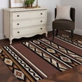 thumbnail image 5 of 2.7x5 Area Rugs, Brown Boho Non-Skid Rubber Backing Large Rectangle Rugs - Living Room Bedroom Home Office, Vintage Ethnic Tribe Retro Abstract Art Indoor Floor Mat Carpets Washable Rug, 5 of 9
