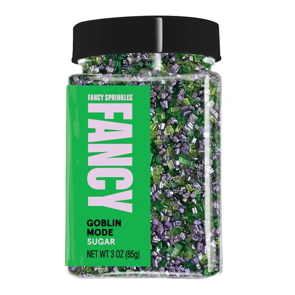 Fancy Sprinkles Goblin Mode Sugar, Halloween Decorating Sugar, Dessert Sprinkles, 3 oz
