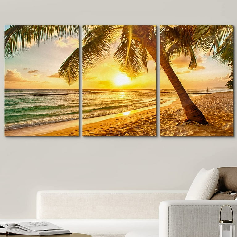 ウォール26 wall26 キャンバスアート 3点セット Tropical wall26 Canvas Print Wall Art Set Tropical Sunset Palm Tree Beach