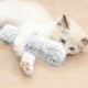 thumbnail image 1 of Juguete Kicker para gatos con hierba gatera y papel que hace ruido, peluche suave, suministros interactivos para mascotas resistentes a la masticación para gatos y gatitos, gris/verde/beige, 9,44, 1 of 6