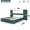 Green, variant on Anykoon  Queen Size Upholstered Platform Bed, Anti-Collision Rounded Corners, No Box Spring, Blue