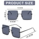 thumbnail image 2 of Gafas de sol cuadradas sin montura, gafas de sol de media montura de metal, gafas de sol retro, fabricadas en metal, 2 of 5
