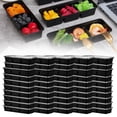 thumbnail image 1 of 25 Pack 17 Oz Small Meal Prep Containers, With 3 Compartments Snack Containers With Lid, Plastic Box Travel Lunch StackableforPicnic, Reusable Black Plastic Food Containers, 1 of 9