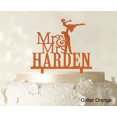 thumbnail image 1 of Personalized Mr & Mrs Couple Cake Topper Personalized Glitter Cake Topper Color Option Available 5-7 Inches Wide, 1 of 1