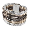 thumbnail image 4 of Pulsera para mujer, regalo, fácil de llevar, con cierre magnético, accesorios de moda, zinc. Oro Plata Gris, 4 of 8