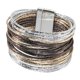 thumbnail image 4 of Pulsera de mujer tipo brazalete premium, accesorios para atuendos, fácil de usar, regalo, brazalete versátil con cierre, elegante Oro Plata Gris, 4 of 8