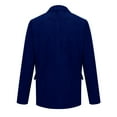 thumbnail image 4 of Fgvctg Men's Casual Corduroy Blazer Slim Fit Sport Coat Loose Holiday Party Jacket Suit Two Buttons Lapel Blazers Classic Button Down Winter Outerwear with Pockets Blue L, 4 of 5
