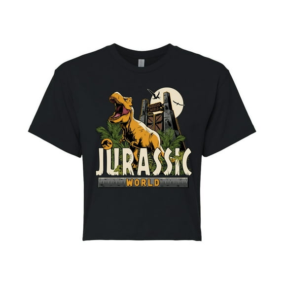 Jurassic Park - Jurassic World T Rex - Juniors Cropped Graphic T-Shirt