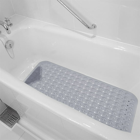 LELINTA Shower and Bathtub Mat, 15X27/19X31/23X35 Inch Bath Tub Floor Mats with Suction Cups and Drainage Holes Washable and Soft on Feet, Bathroom and Spa Accessories