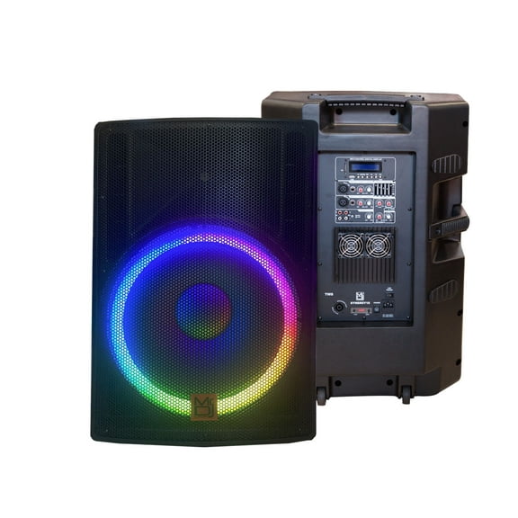 MR DJ SYNERGY18 18" 5500W 2-Way Powered Active Speaker 8 Ohm Stage Bluetooth Audio Speaker