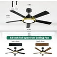 thumbnail image 2 of BAYSQUIRREL  52" Ceiling Fans with Lights,Bluetooth Ceiling Fan with Speaker,6-Speeds DC Reversible Noiseless Motor,Full-Spectrum Eye-Care Flush Mount Ceiling Fan with Light, 2 of 9