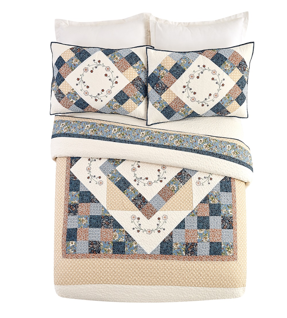 Better Homes & Gardens Americana Cotton Standard/Queen Pillow Shams, Beige, 2 Count