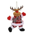 thumbnail image 2 of Anhility 3D Reindeer Plush Christmas Tree Ornaments Xmas Decorative Hanging Ornaments Santa Reindeer Snowman Bear for Holiday Party Decor Kids Gifts Indoor Outdoor, 7.08×5.11in, 2 of 6