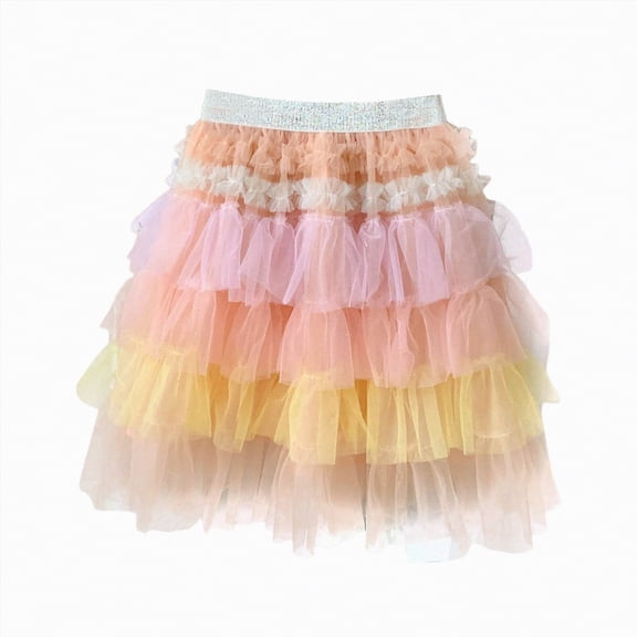 Kogui Tutu for Girls Dance Girls Tutu Skirts Layered Tulle Princess Skirts Tutu 5T 6T (Light Pink,5-6 Years)