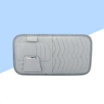 HEMOTON Car Visor Storage Organizer Pouch for Eyeglasses, CDs, Cards Holder, Auto Interior Accessory, Grey