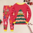thumbnail image 2 of NOLDARES Toddler Pajamas Boys Girls Baby Pjs Sets Kids Snug fit 2pcs Long-Sleeve Fall Winter Sleepwear 6-12 Months 12-24 Months 2t 3t 4t 5t 6t 7t 8t 9t Children,Red,7-8 Y, 2 of 6