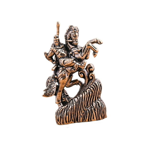 Figura de caballo de latón antigua coleccionable Feng Shui decoración adorno de escritorio caballo Estilo C