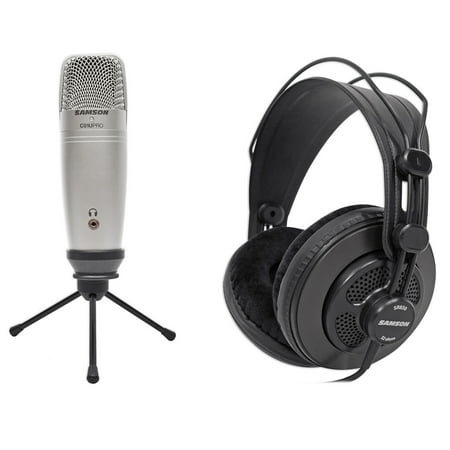 Samson C01U ASMR Recording Streaming USB Microphone Mic Kit w/ Headphones