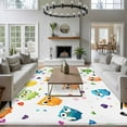 thumbnail image 3 of Cartoon Owl Large Area Rugs 6x9 ft Cute Animal Modern Art Washable Rug Non Slip Indoor Carpet Absorbent Floor Mat for Living Room Bedroom Dining Room, 3 of 9