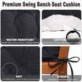 thumbnail image 4 of YLLN Outdoor Swing Cushions with Backrest, Waterproof Porch Swing Cushions Replacement, 4" Thicken Bench Cushion with Ties for Backyard Patio Lawn Garden, 60*40 in, 4 of 8