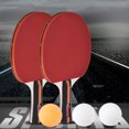 thumbnail image 3 of Juego de raqueta de Ping Pong portátil de tenis de mesa de entrenamiento profesional de 2 uds con bolsa y 3 pelotas NikouMX Deportes, 3 of 8