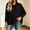 Black women high neck long sleeve shirt a1, variant on Bzdzmqm Womens High Neck Long Sleeve Pullover Casual Flowy Tops Solid Basic Loose Tshirts for Fall Winter Trendy Blouses for Work Office Daily Wear, Dark Blue S
