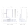 thumbnail image 2 of Led Makeup Mirror Three-Sided Foldable Fill Light Multifunction Cosmetic Mirror, 2 of 7