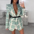 thumbnail image 2 of Vedolay Women's Suit Jackets Women's Oversized Blazer Jackets Casual Lapel Collar Open Front Button Work Office Top,Green XXL, 2 of 4