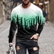 thumbnail image 2 of Hombres moda casual cuello redondo pulóver impresión manga larga camiseta blusa Pompotops oipoqjl4779, 2 of 3