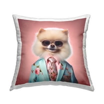 Stupell Industries Fluffy Trendy Dog Decorative Printed Throw Pillow Design by RB