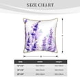 thumbnail image 4 of YFYANG Square Velvet Decorative Throw Pillow, 18"x18" Purple Lavender Watercolor Doodle Pattern Sofa Bed Cushion Pillows, 4 of 7