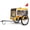 Gray+Yellow, variant on Large Folding Bike Trailer for Dogs,Heavy-Duty Steel Frame, Spacious Pet Carrier for All-Terrain Cycling, Jogging & Camping Adventure,Orange