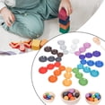 thumbnail image 3 of Juguetes sensoriales preescolares Montessori de madera con bolas de arcoíris Zulema Bolas en Copas, 3 of 8