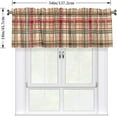 thumbnail image 4 of 54"x18" Fall Window Treatment Valances Rustic Autumn Buffalo Plaids Rod Pocket Short Kitchen Valance 1 Panel Thanksgiving Checkered Curtain Valance for Bathroom Living Room, 4 of 6