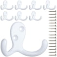 thumbnail image 1 of GFDYREE 8 Pcs Crochets à Manteaux Blancs, 1 of 6