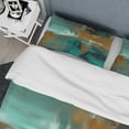 thumbnail image 4 of Designart "Harmonious Teal Balance I" Abstract Bedding Covert Set - Modern Teal Bed Set With 1 Shams, 4 of 6