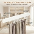 thumbnail image 4 of Unique Bargains 2Pcs Wood Tank Top Hangers For Closet Organizer White 16 Hooks, 4 of 5