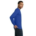 thumbnail image 3 of Gildan Classic Fit Men Long Sleeve T-Shirt, DryBlend Crewneck Tee, Royal, M, 3 of 6