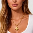 thumbnail image 4 of Collier Chunky Collier pour Femmes Perle Martelée Collier Superposé Perle Costume Bijoux Cadeau de Saint-Valentin pour Lui Décorations de Saint-Valentin Extérieur, 4 of 4