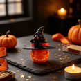 thumbnail image 5 of 3D Printed Halloween Pumpkin Witch Hat Ornament, Halloween Home Decor, Tabletop Shelf Display, Holiday Gift Accessory, Home Office Halloween Decoration Gift, Classic, 5 of 5