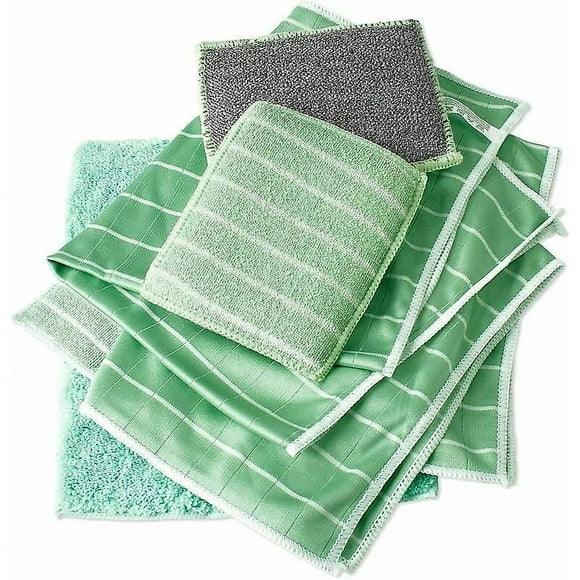 (Gift Of K) Bebetter Set of 6 Bamboo Microfiber Cloth for Windows Mirrors Tiles Bodywork Microfiber Bamboo Glass Household Bathroom