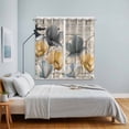 thumbnail image 3 of Spring Tulips Flower Kitchen Curtains Window Panels, Vintage Floral Barn Doors Rustic Beige Insulated Window Treatment Curtain, Grommet Curtains for Bedroom/Living Room/Bathroom, 2 Piece 42"Wx63"L, 3 of 8